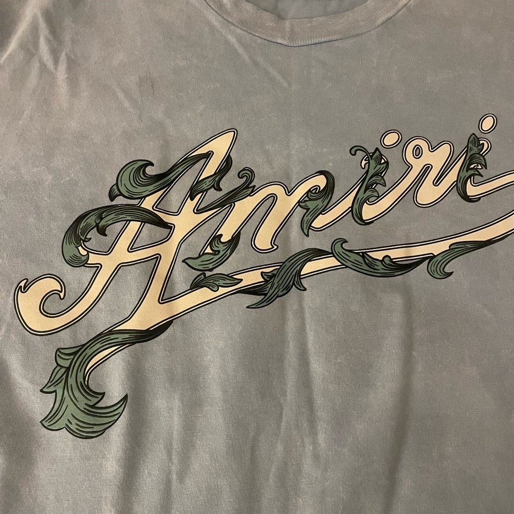 Amiri Filigree Blue Tee Size: Large - Picture 5 of 6